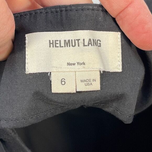 Helmut Lang Black Relaxed Cotton Pleated Soft Poplin Chino Shorts Size 6 - Picture 3 of 9